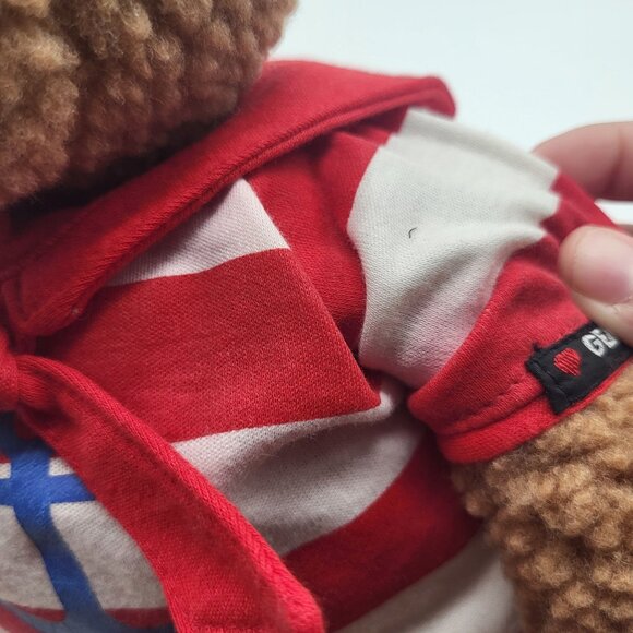 VTG Gund Sailor Gear Teddy Bear Rattle Stuffed Plush Animal 1986 Anchor - Picture 7 of 13